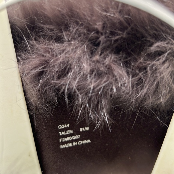 Coach Women's Talen Boot Size 8.5 Brown Suede Signature Quilted Nylon Rabbit Fur - Picture 11 of 12